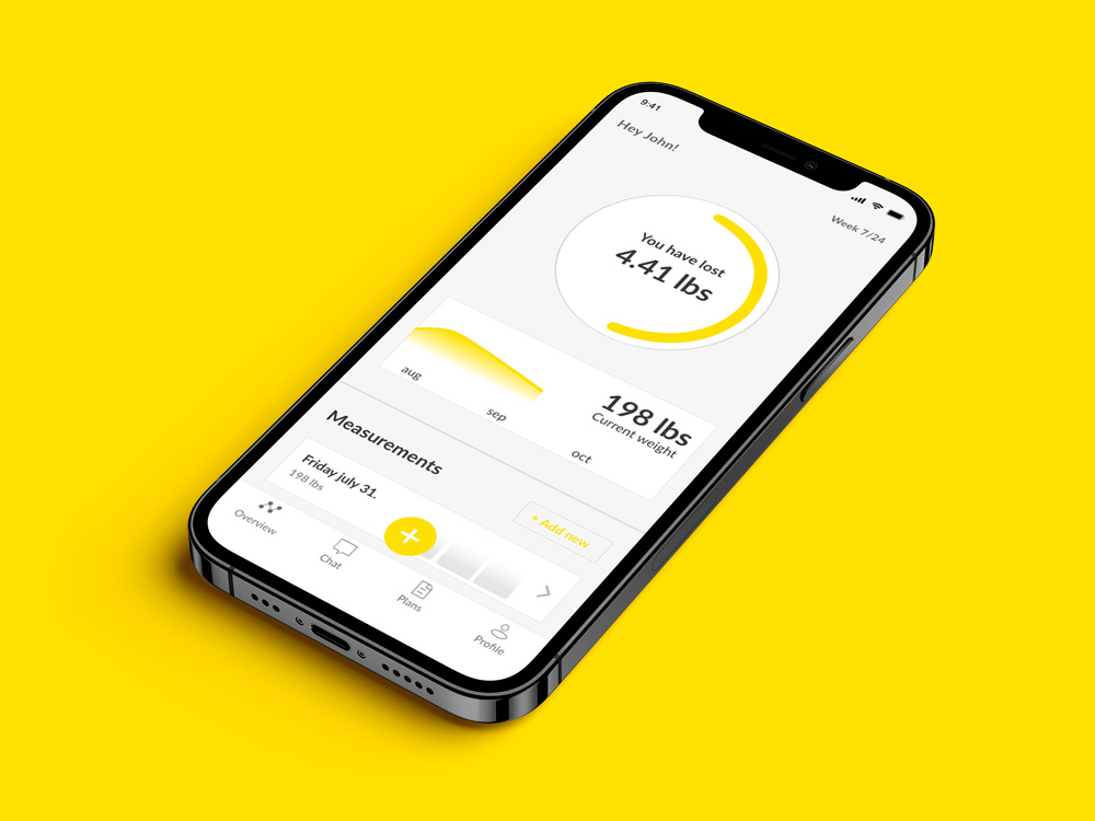A mockup of the coaching app showcasing the features.